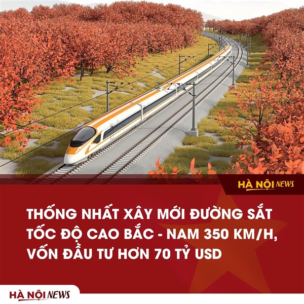 Đường Sắt Cao Tốc Bắc Nam Vốn Đầu Tư 70 Tỷ USD - 350km/h