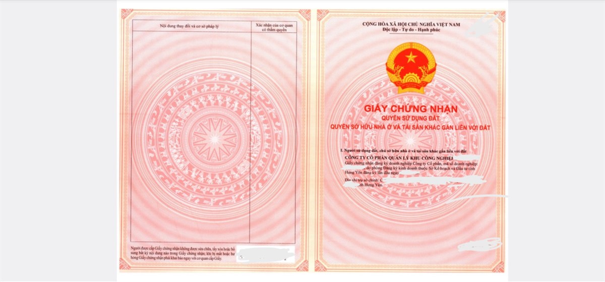 Bán Đất Khu Công Nghiệp tại Tỉnh Hưng Yên đã có sổ hồng